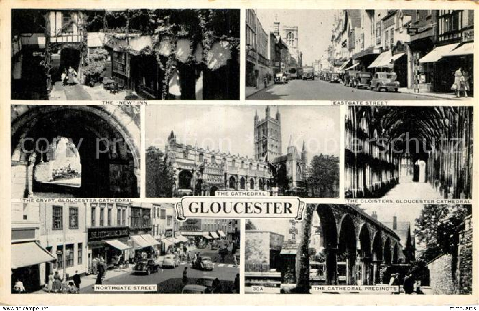 43005919 Gloucester The New Inn Eastgate Street Crypt Cathedral Cloisters Northg - Other & Unclassified