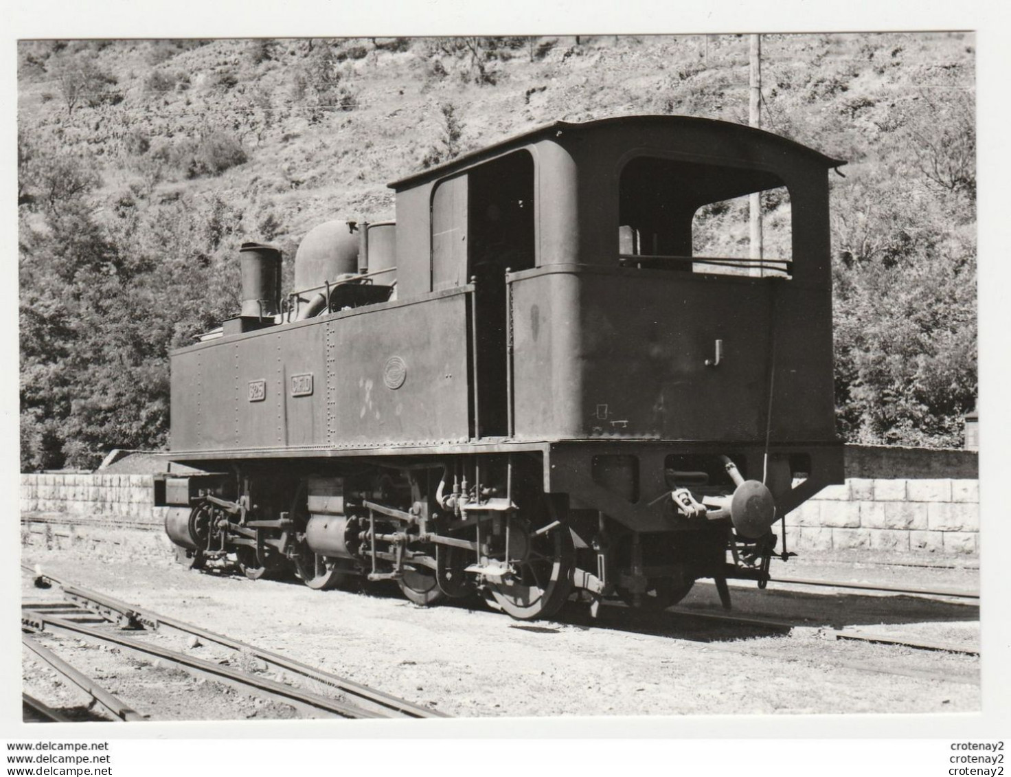 CPM TRAIN VOIR DOS 48 FLORAC CFD Locomotive à Vapeur Mallet SACM N°325 MARINETTE Le 12/07/1956 - Florac