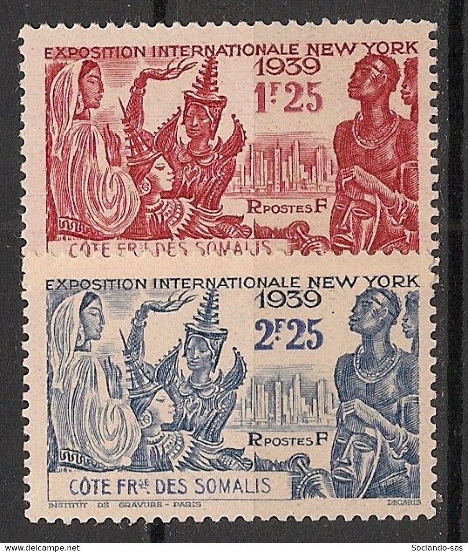 COTE DES SOMALIS - 1939 - N°YT. 170 à 171 - Exposition De New York - Série Complète - Neuf Luxe ** / MNH / Postfrisch - Neufs