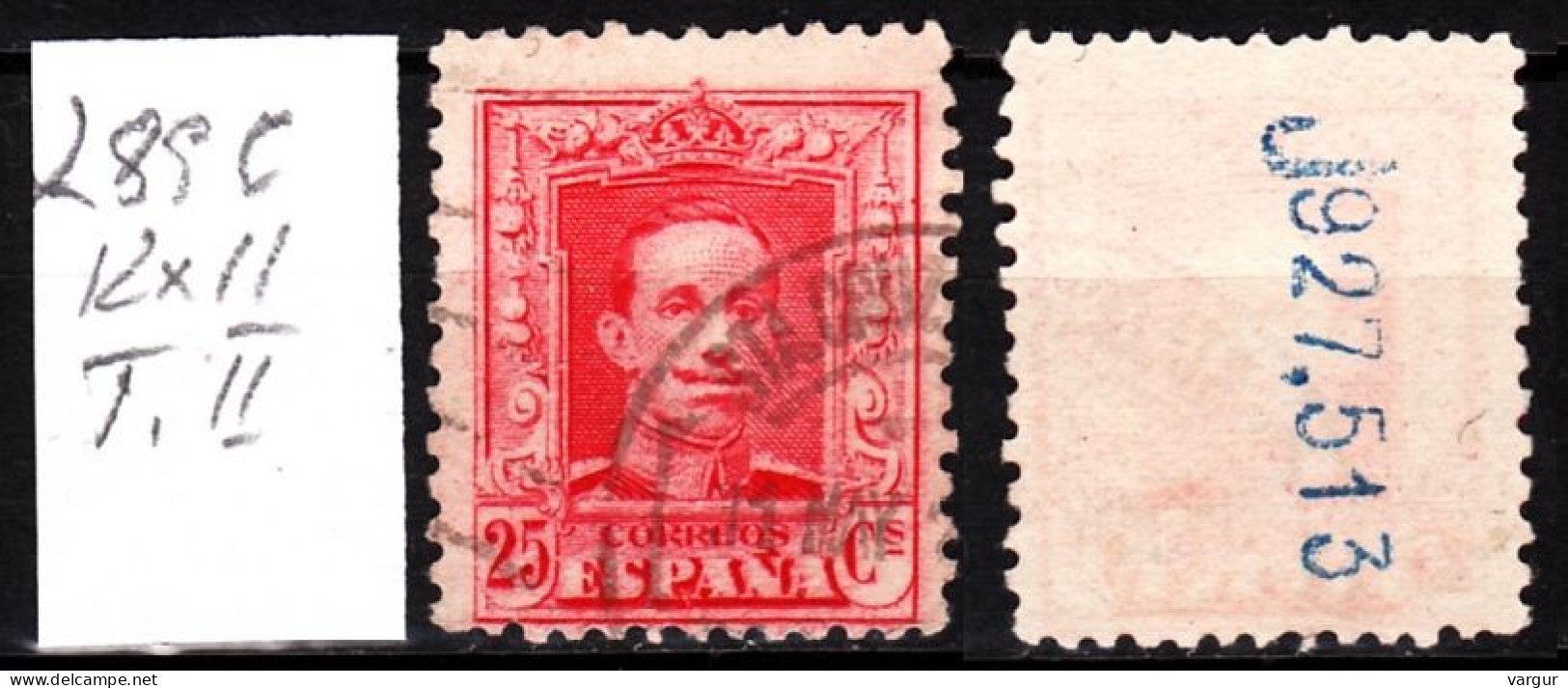 SPAIN 1922 Alfons XIII. Mi. #289C, Used *RARE* - Gebraucht