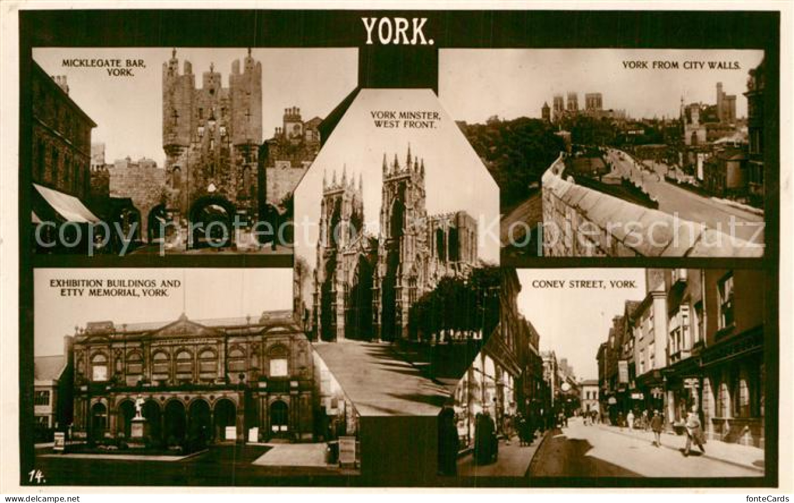 43005586 York UK Micklegate Bar Exhibition Buildings And Etty Memorial York Mins - Andere & Zonder Classificatie