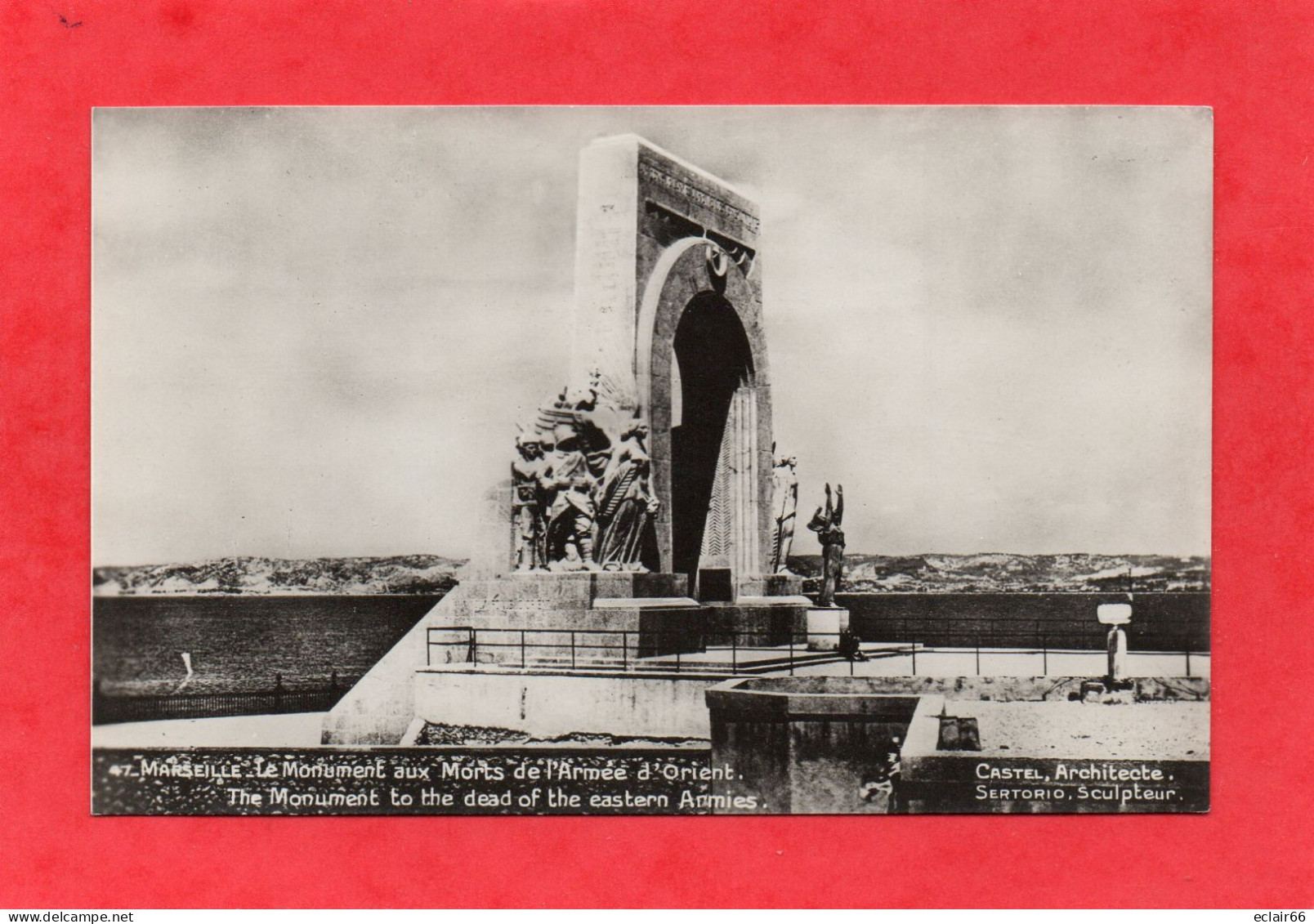 13.- MARSEILLE .- Le Monument Aux Morts De L' Armée D' Orient  CPSM  N°7 CASTEL Architecte Edit LA CIGOGNE - Monuments