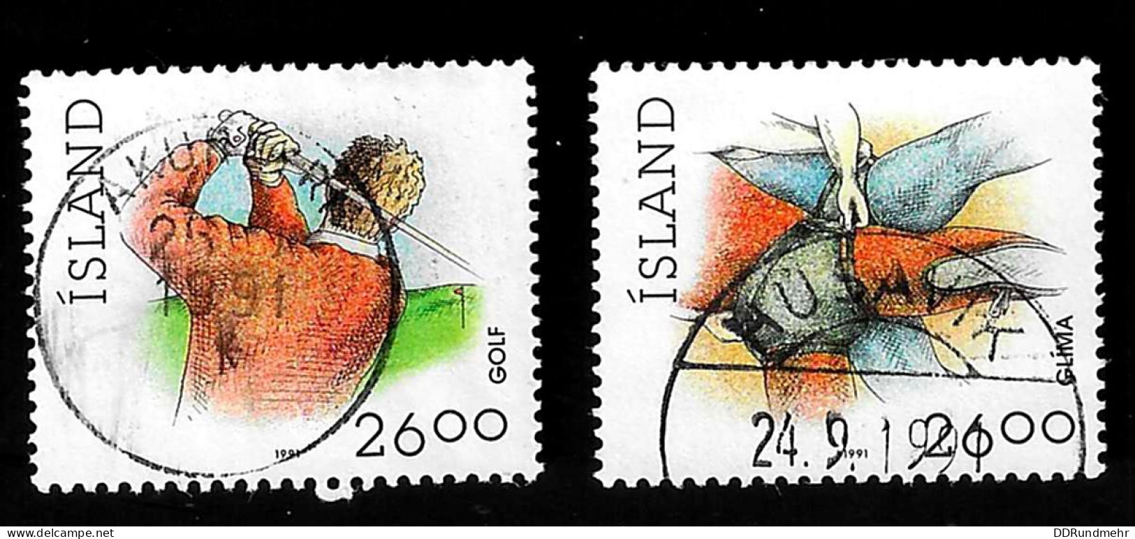 1991 Sport  Michel IS 749 - 750 Stamp Number IS 706 - 707 Yvert Et Tellier IS 702 - 703 Used - Oblitérés