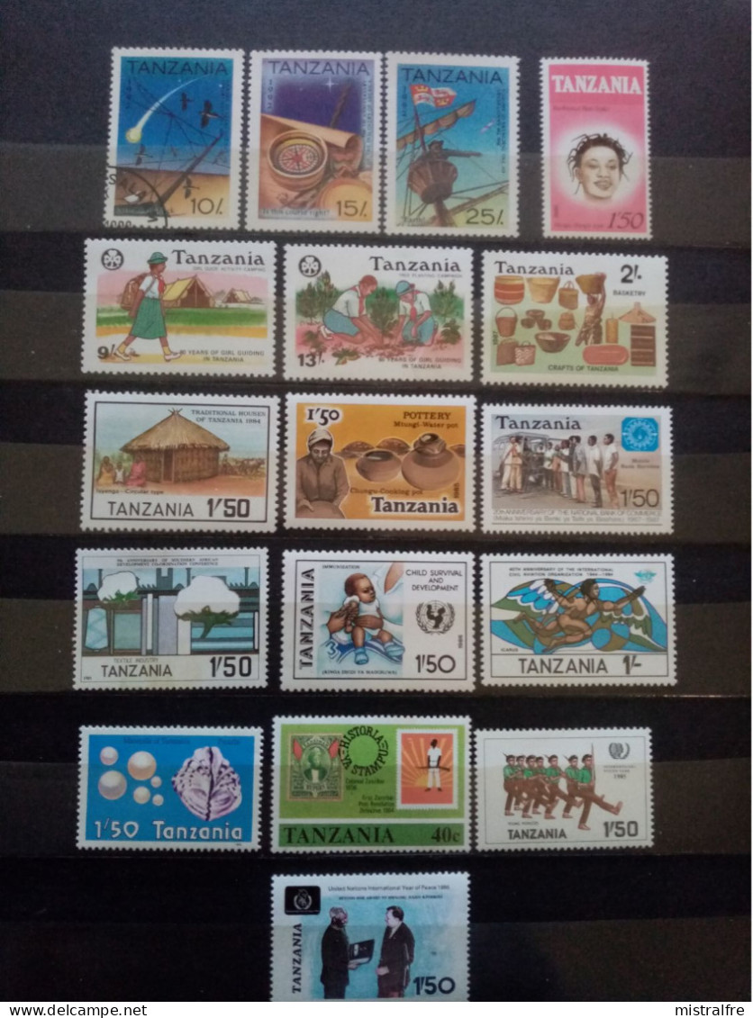 TANZANIE. 1984-1992. Lot De 16 NEUFS SANS Charnières Et 1 Oblitéré.. - Tanzania (1964-...)