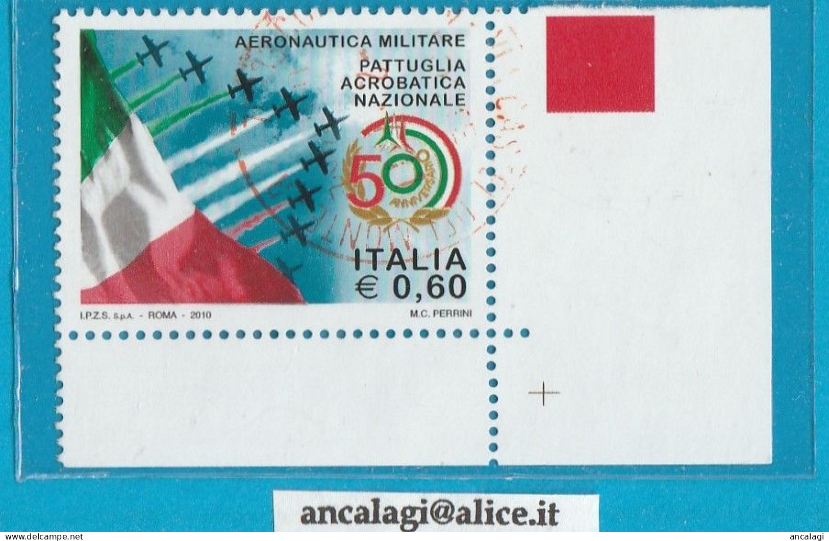 USATI ITALIA 2010 - Ref.1167 "AERONAUTICA MILITARE" 1 Val. Ad Angolo - - 2001-10: Usados