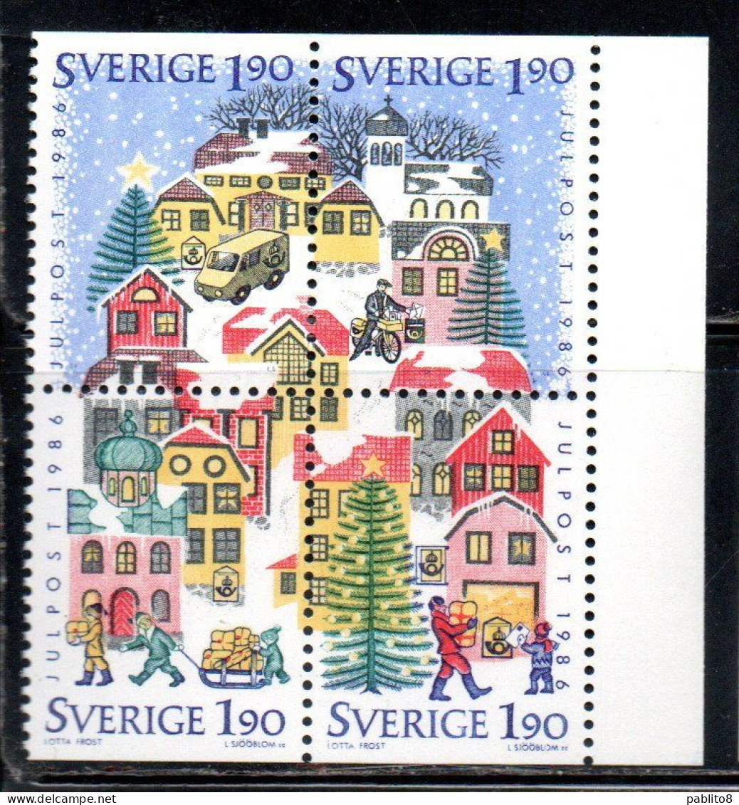 SWEDEN SVERIGE SVEZIA SUEDE 1986 CHRISTMAS NATALE NOEL WEIHNACHTEN NAVIDAD BLOCK MNH - Nuevos