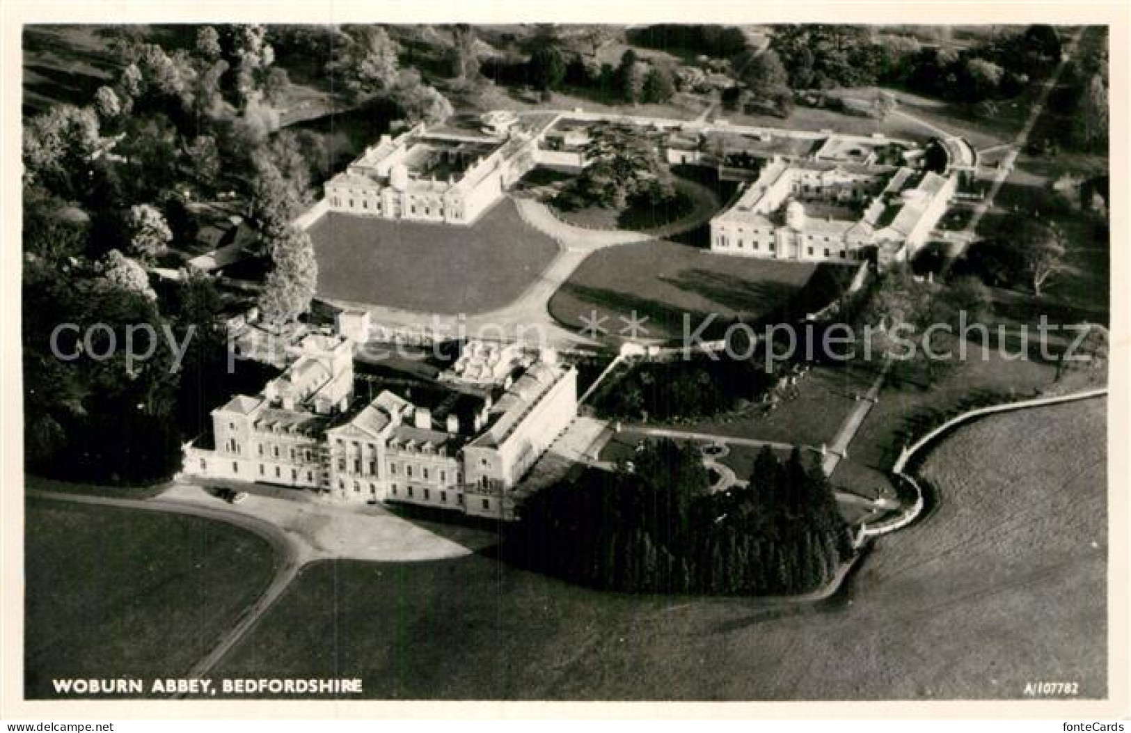 43004932 Woburn Mid Bedfordshire Abbey Aerial View  - Andere & Zonder Classificatie