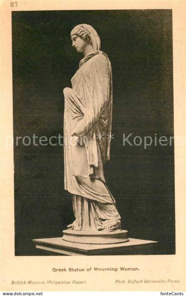 43004912 Oxford Oxfordshire Greek Statue Of Mourning Woman British Museum  - Sonstige & Ohne Zuordnung