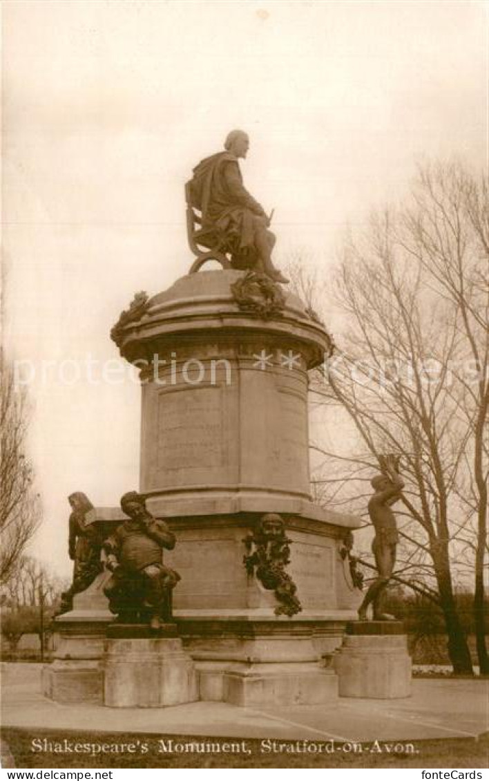 43004904 Stratford-on-Avon Shakespeares Monument Stratford-on-Avon - Andere & Zonder Classificatie