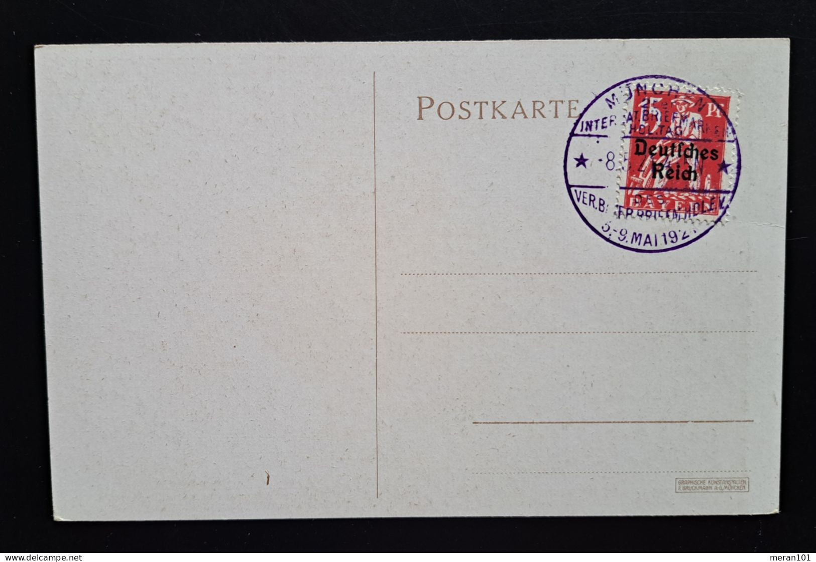 Sonder-Postkarte MÜNCHEN Briefmarkentag 1921 - Briefkaarten