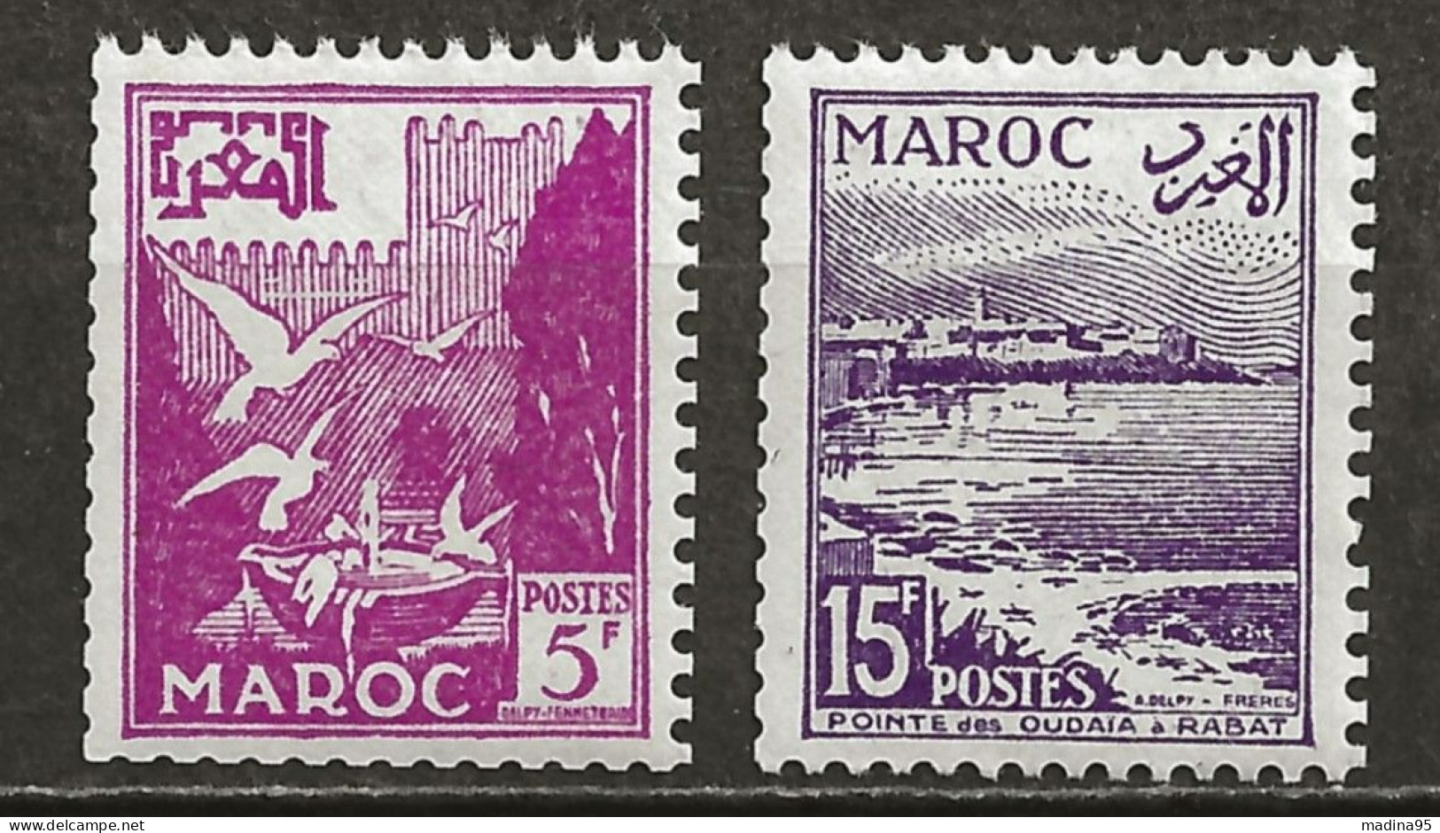 MAROC Colo:, **,*, N° YT 331 Et 332 Ch.., TB - Unused Stamps