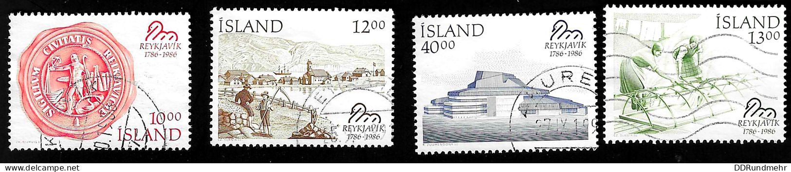 1986 Reykjavik  Michel IS 654 - 657 Stamp Number IS 628 - 631 Yvert Et Tellier IS 607 - 610 Used - Usati