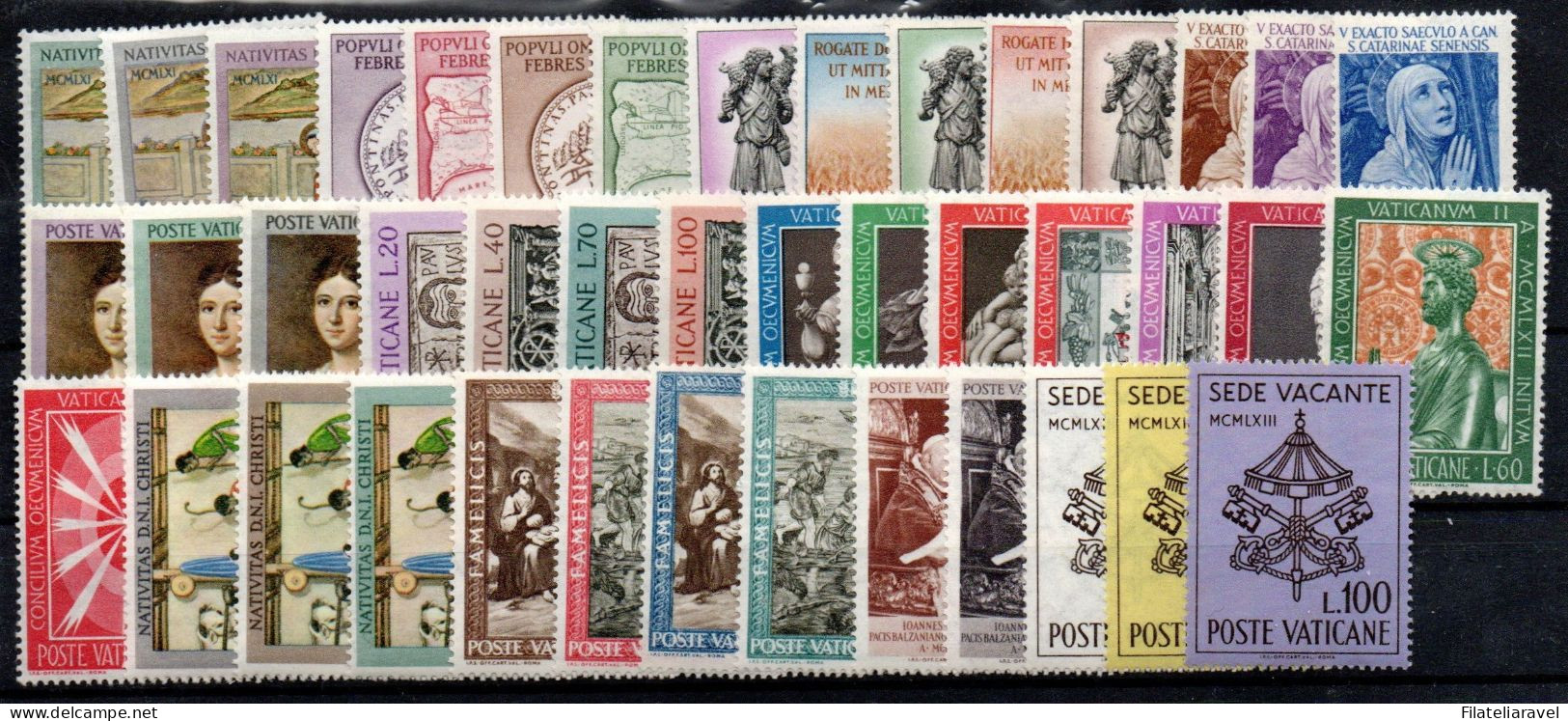 VATICANO - 1958/1963 - " Giovanni XXII  " . Papato Completo Come Da Foto, Gomma Integra - Unused Stamps