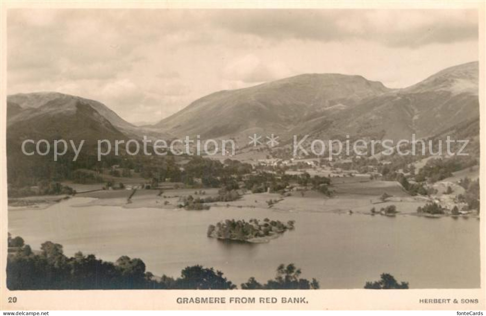 43004834 Grasmere United Kingdom Panorama View From Red Bank  - Autres & Non Classés