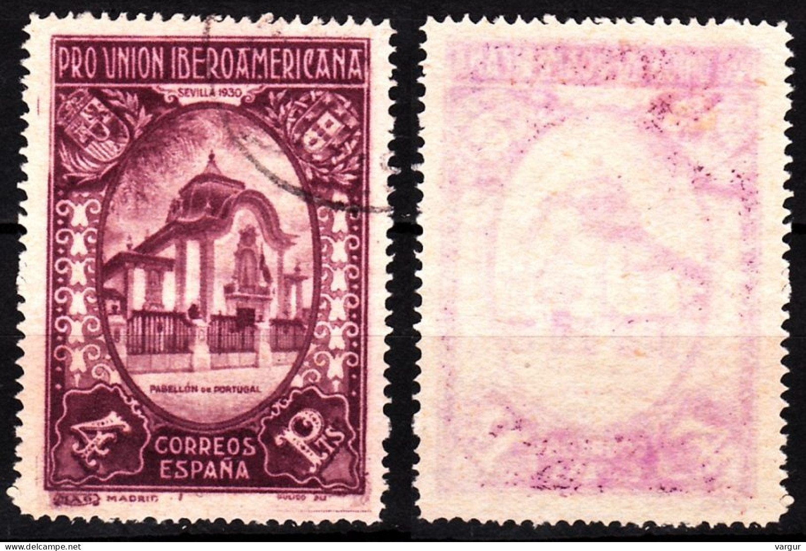 SPAIN 1930 Ibero-American Exposition. Mi. 550 (4Pta), Used - Oblitérés