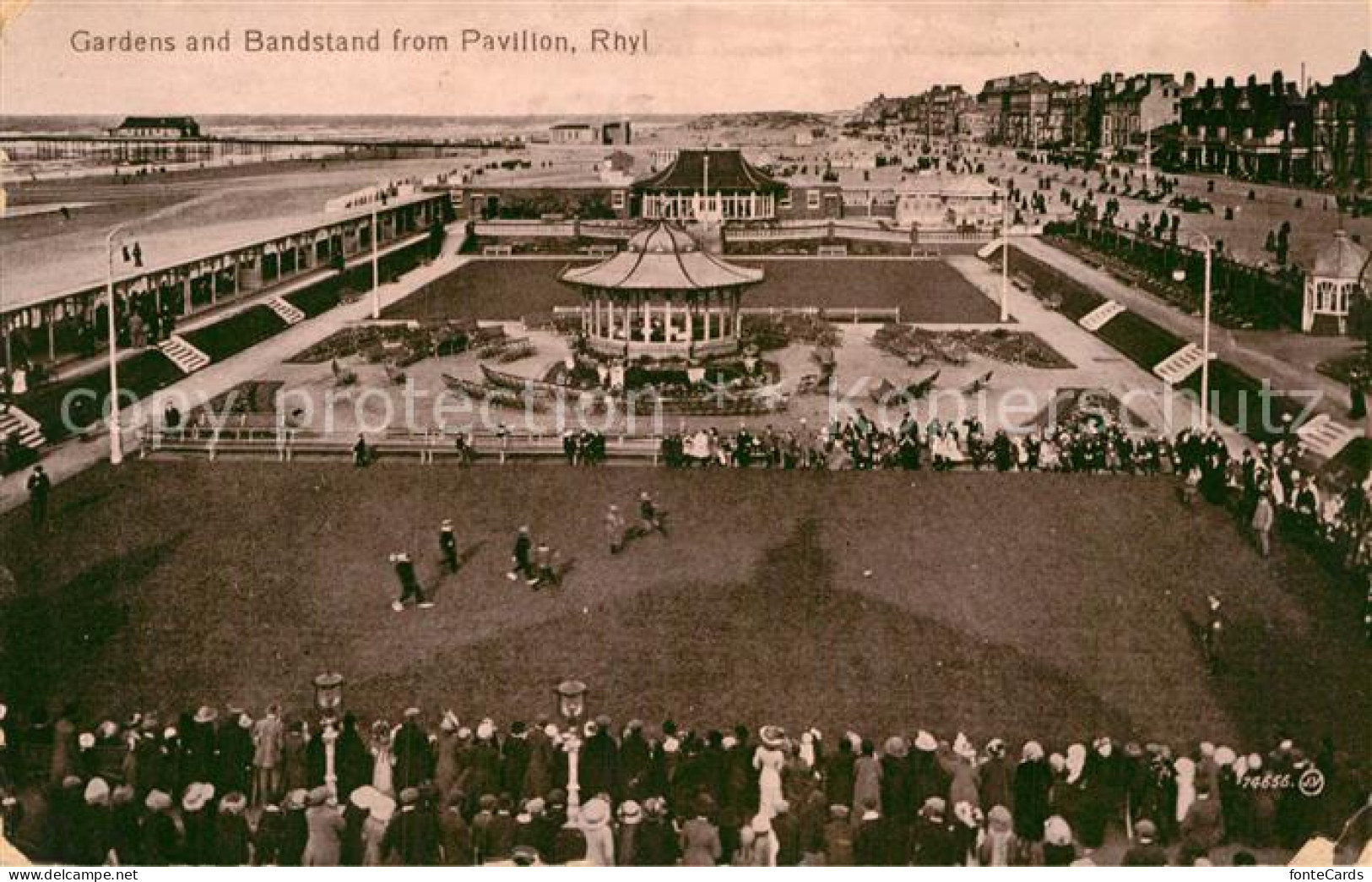 43000181 Rhyl Denbighshire Gardens And Bandstand From Pavillon Rhyl Denbighshire - Autres & Non Classés