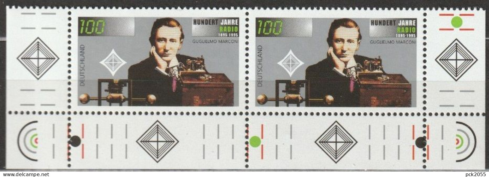 Deutschland 1995 Nr.1803 Paar ** Postfrisch 100 Jahre Radio ( 9212 ) - Unused Stamps