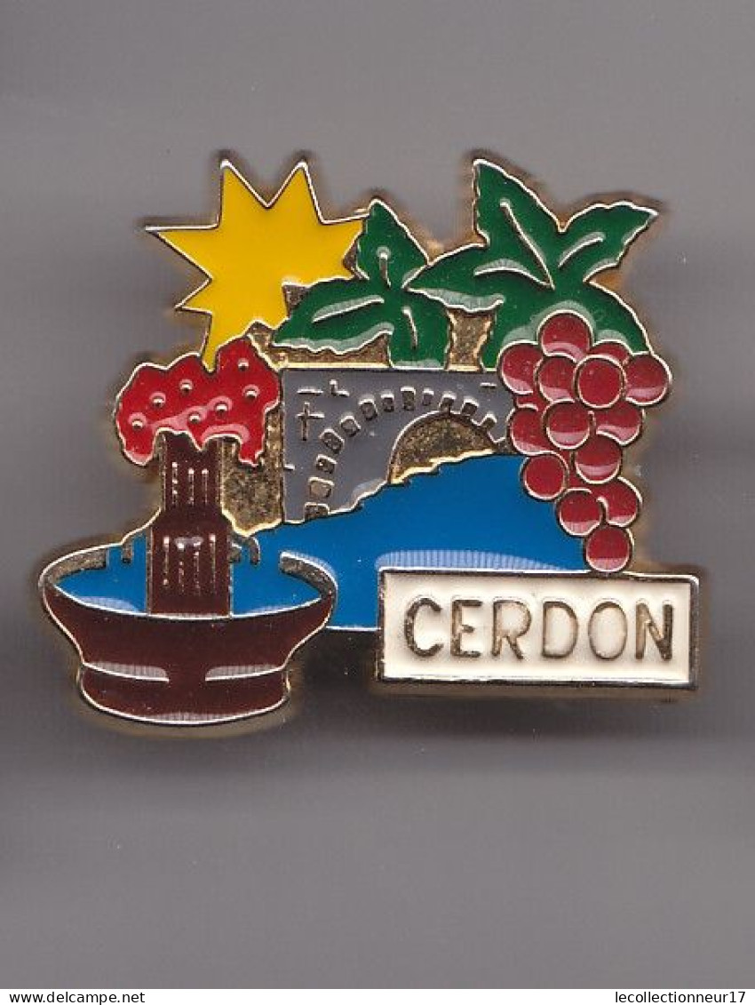 Pin's Cerdon Dpt 01 Grappe De Raisin Réf 7296JL - Steden