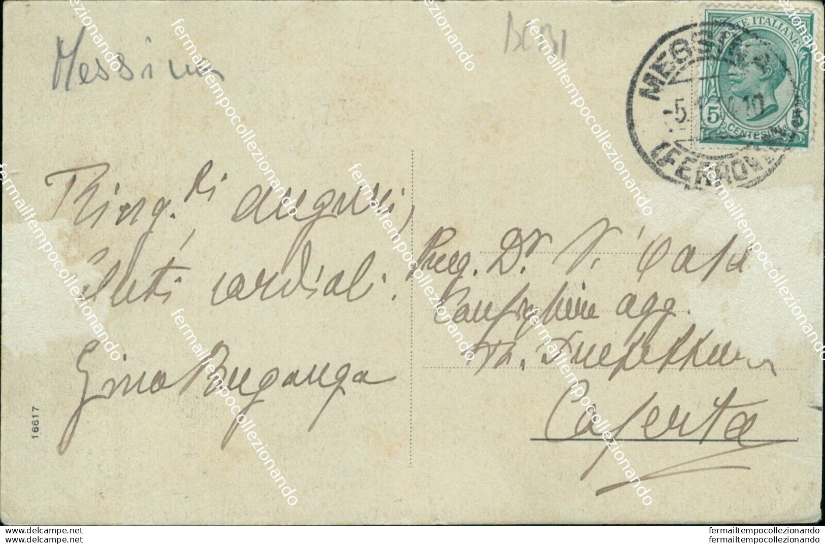 Bc131 Cartolina Messina Citta'  Ufficio R.poste Sicilia 1910 - Messina