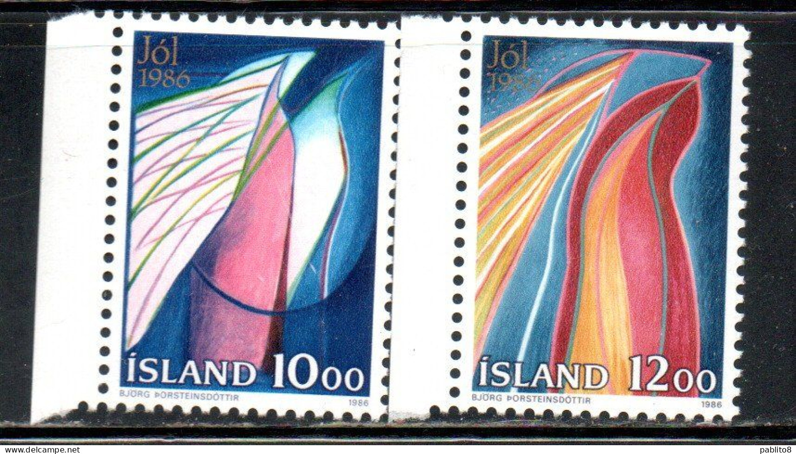 ISLANDA ICELAND ISLANDE ISLAND 1986 CHRISTMAS NATALE NOEL WEIHNACHTEN NAVIDAD JOL COMPLETE SET SERIE COMPLETA MNH - Neufs