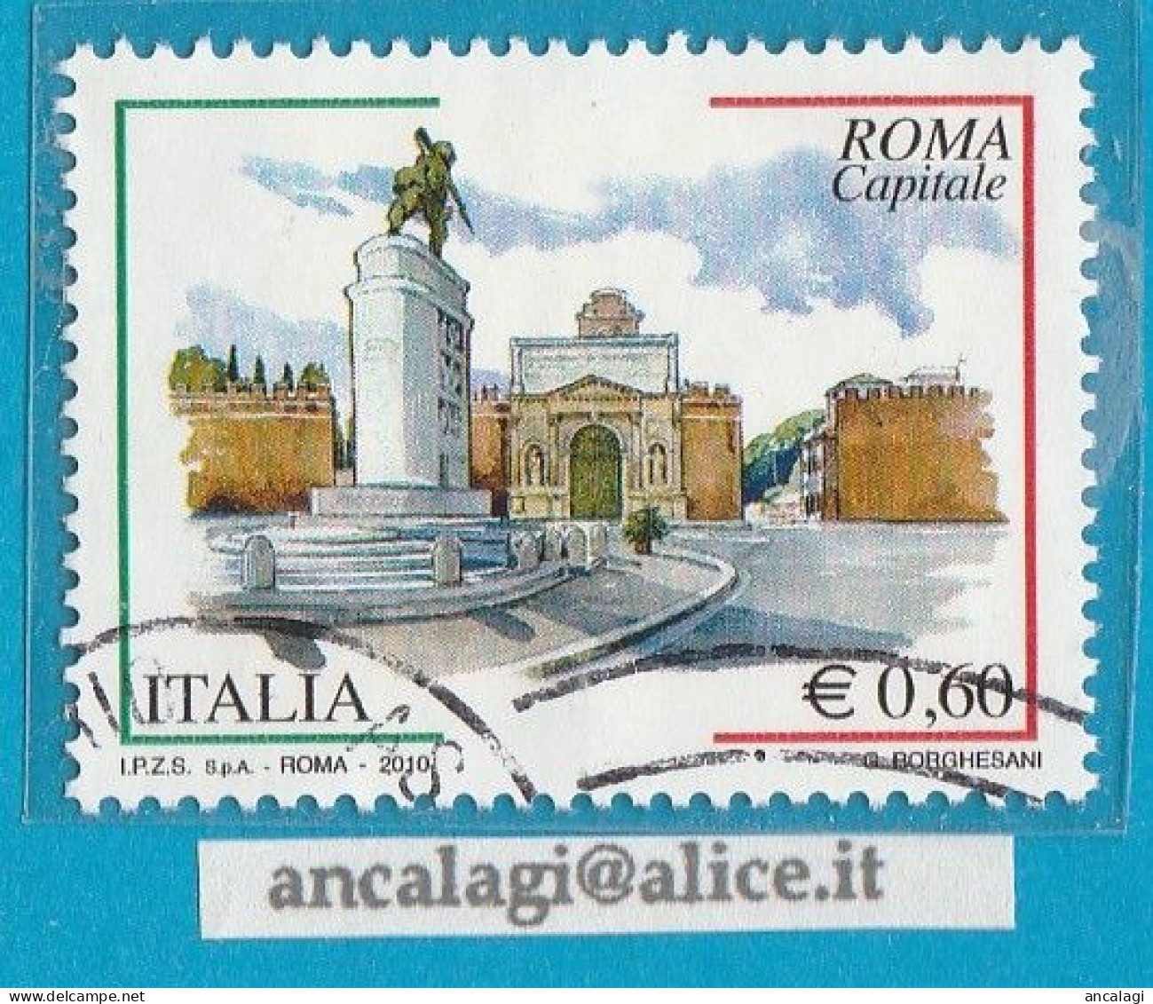 USATI ITALIA 2010 - Ref.1169 "ROMA CAPITALE" 1 Val. - - 2001-10: Usados