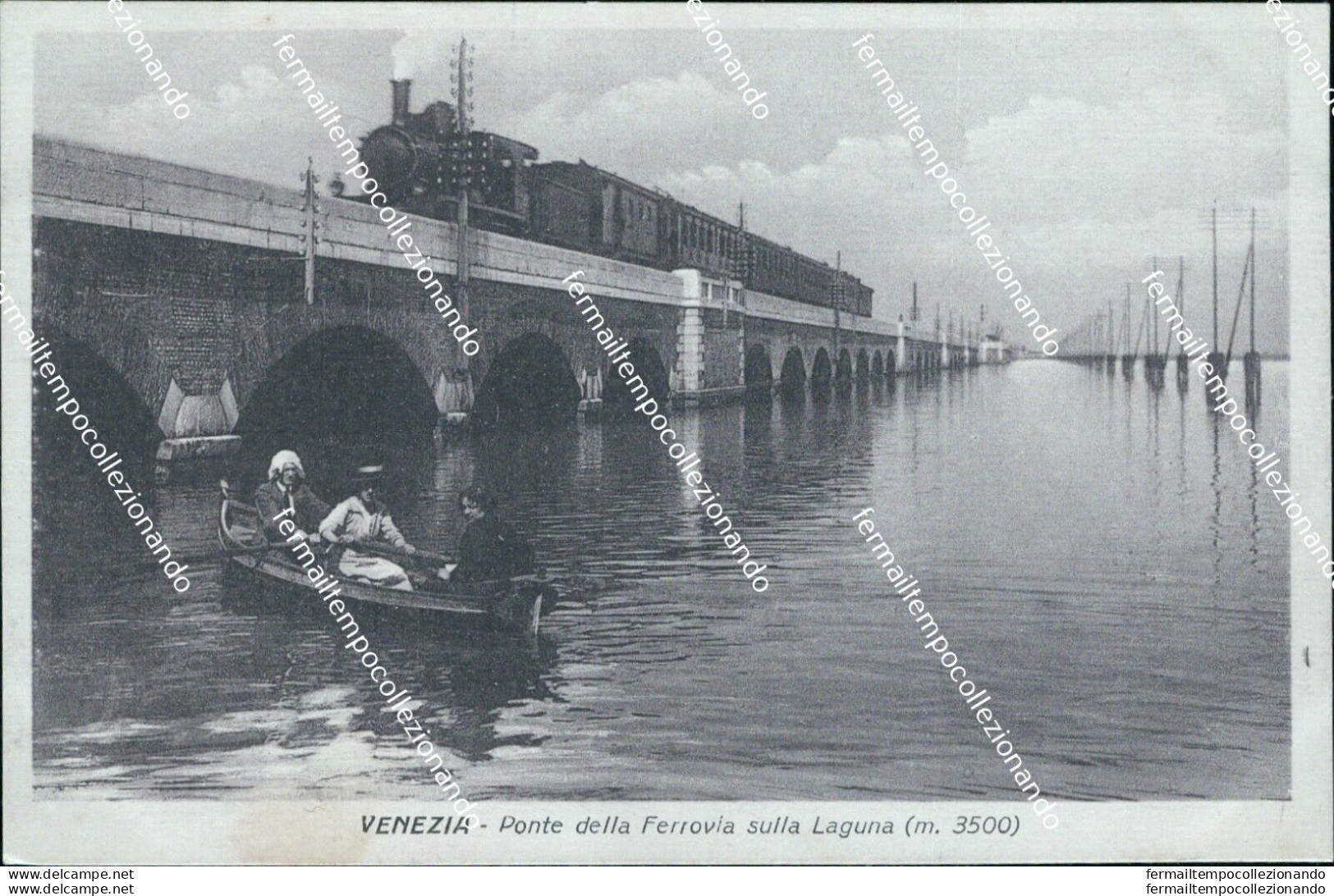 Bc148 Cartolina Venezia Citta' Ponte Della Ferrovia Sulla Laguna Veneto - Venezia (Venice)