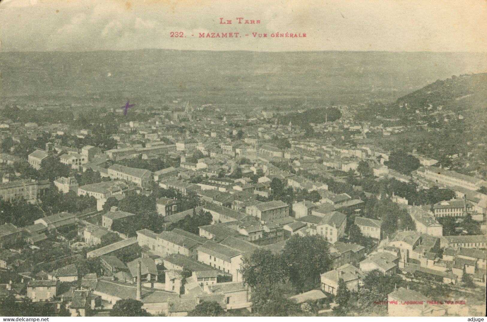 CPA-MAZAMET -Vue Générale - Phototypie Labouche N° 232 ***2 Scans* - Mazamet