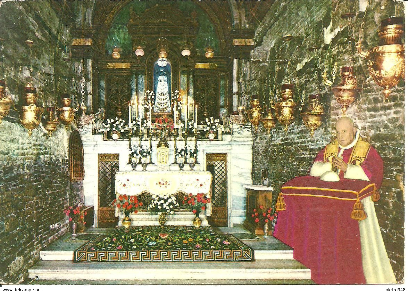 Loreto (Ancona) Papa Giovanni XXIII In Preghiera Nella Santa Casa, S.S. Le Pape Jean XXIII Prie Dans La Maison Sainte - Ancona