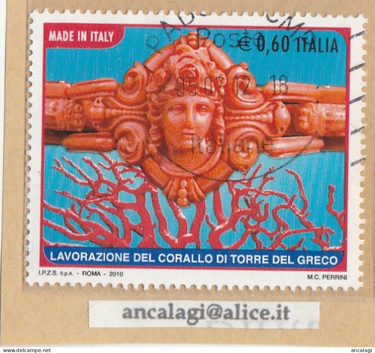 USATI ITALIA 2010 - Ref.1170 "LAVORAZIONE DEL CORALLO" 1 Val. - - 2001-10: Afgestempeld