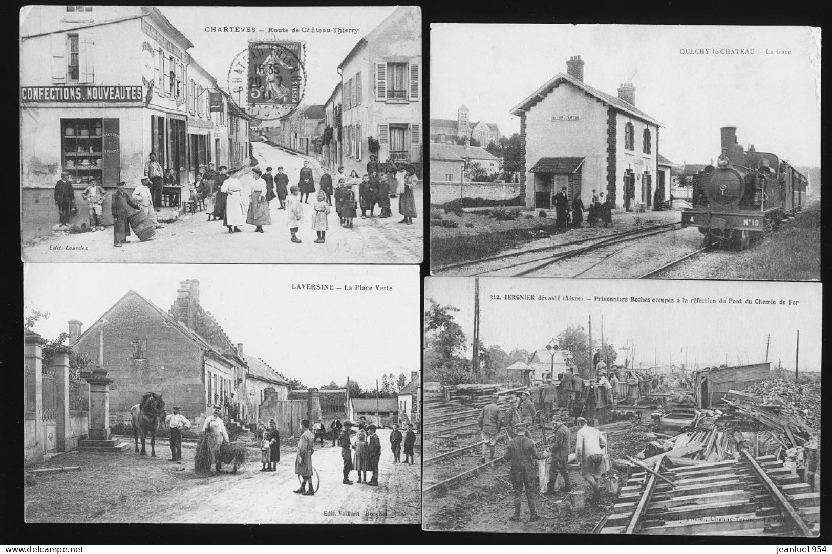 LOT DU DEPARTEMENT DE L AISNE  VOYEZ MA BOUTIQUE PLUSIEURS MILLIERS DE CP - 500 Postcards Min.