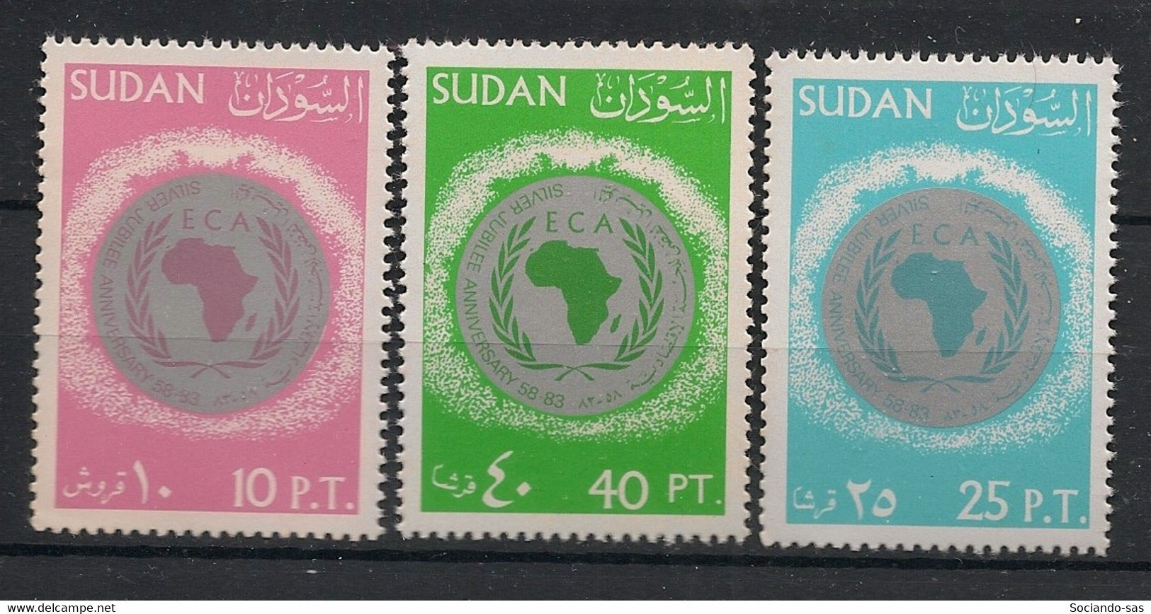 SOUDAN - 1984 - N°YT. 329 à 331 - CEA / ECA - Neuf Luxe ** / MNH / Postfrisch - Soudan (1954-...)