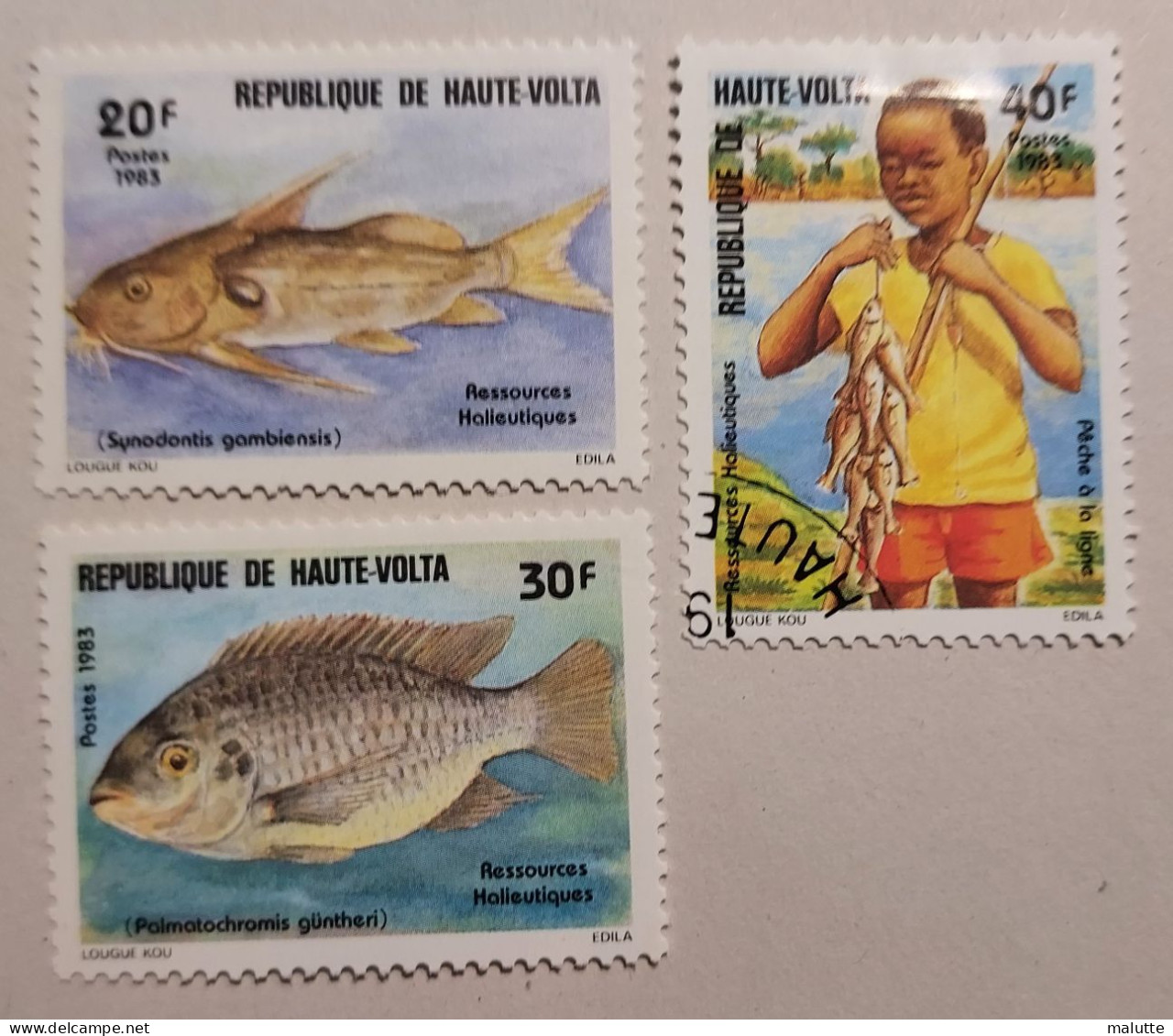 Haute Volta YT 601 à 603 **/o Poissons  Pêche - Upper Volta (1958-1984)