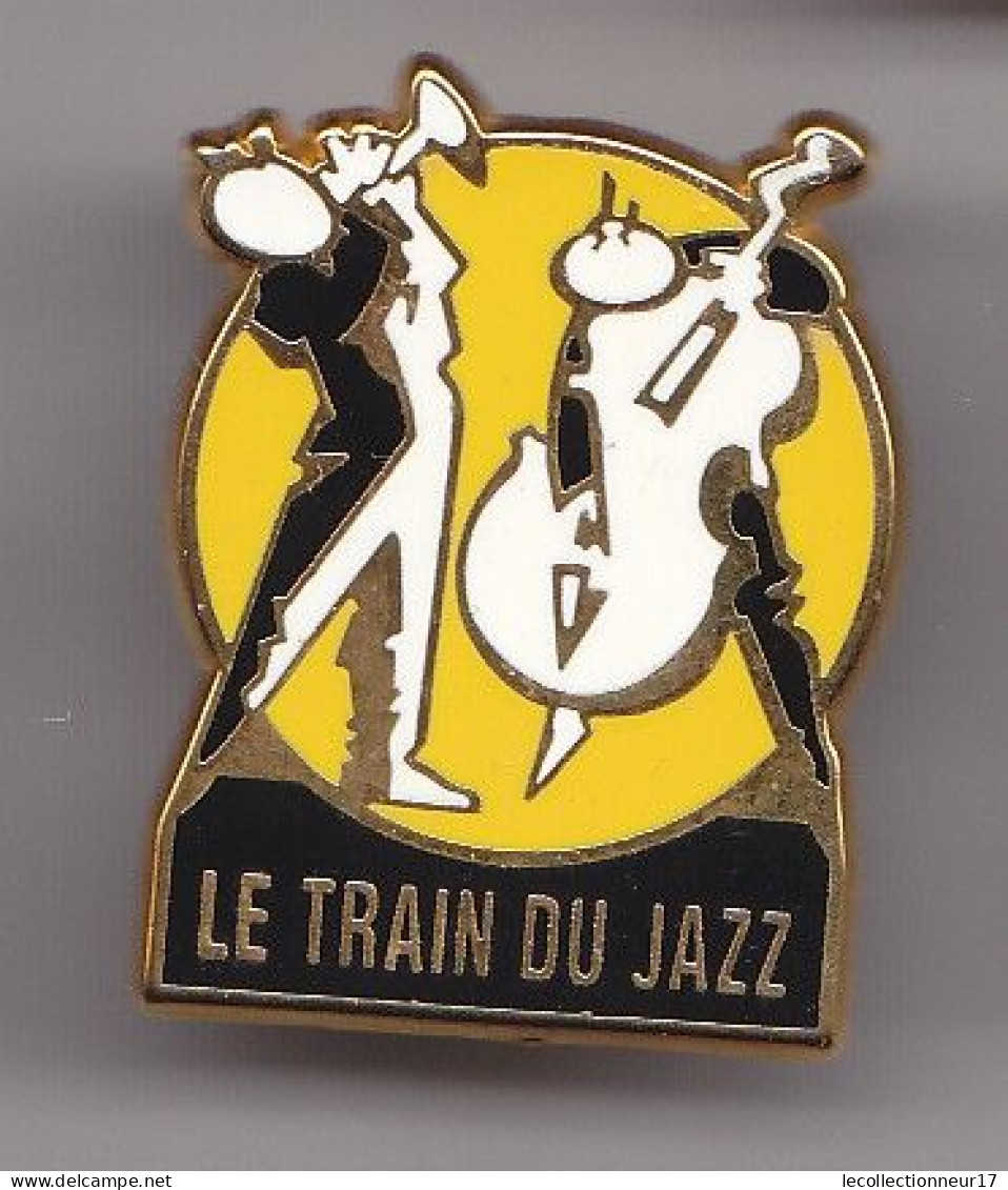 Pin's Musique Le Train Du Jaz Trompette Contre Basse Réf 7527JL - Music