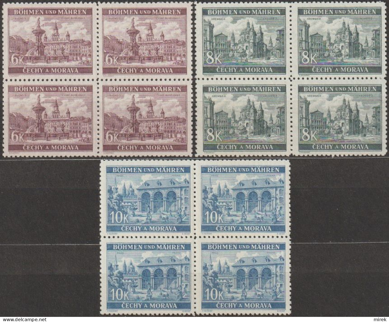 011/ Pof. 46-48, 4-blocks - Unused Stamps