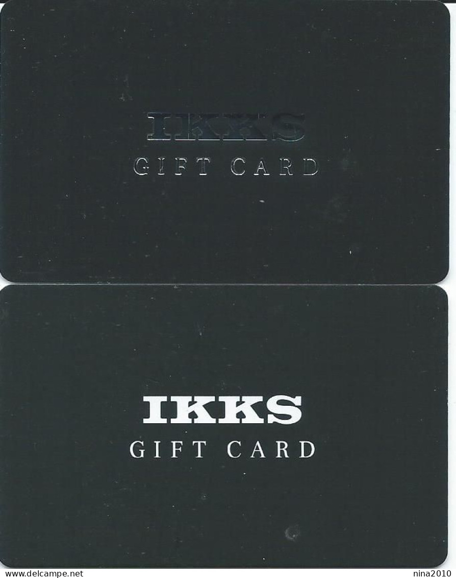 Carte Cadeau - IKKS * 2  / écriture Blanche - écriture Argent  - Voir Description -  GIFT CARD /GESCHENKKARTE - Gift Cards