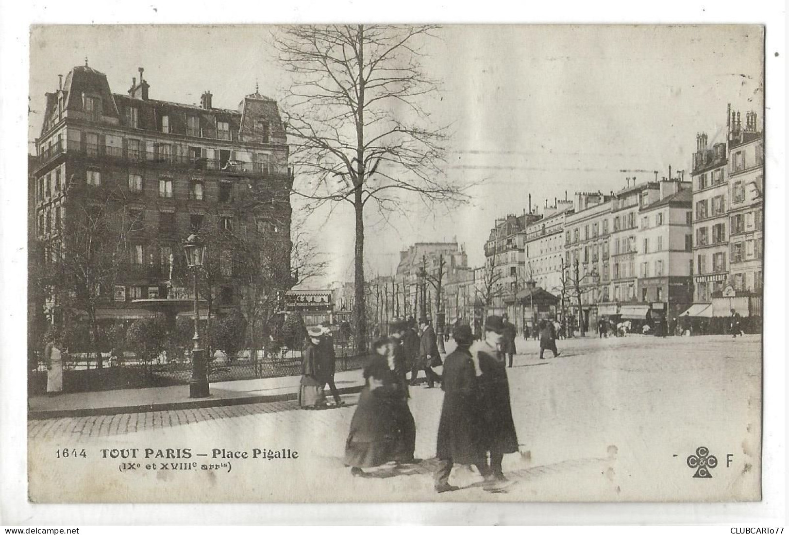 Paris 9ème Arr (75) : Place Pigalle En 1909 (animé) ETAT PF. - Arrondissement: 09