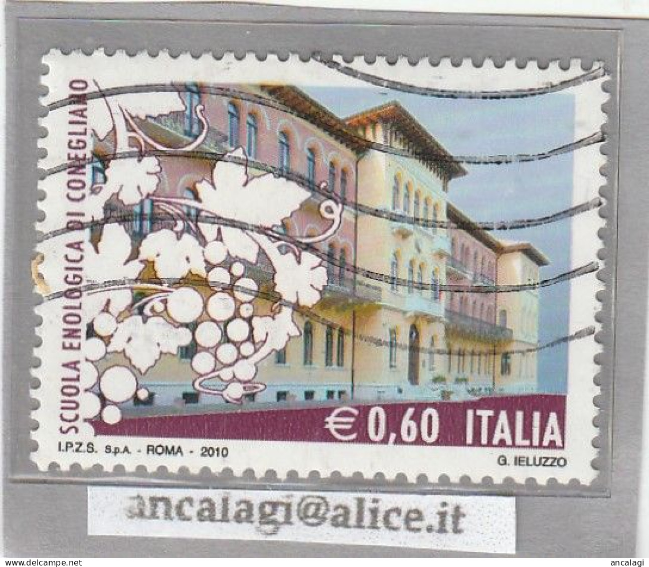 USATI ITALIA 2010 - Ref.1172 "SCUOLA ENOLOGICA DI CONIGLIANO" 1 Val. - - 2001-10: Afgestempeld