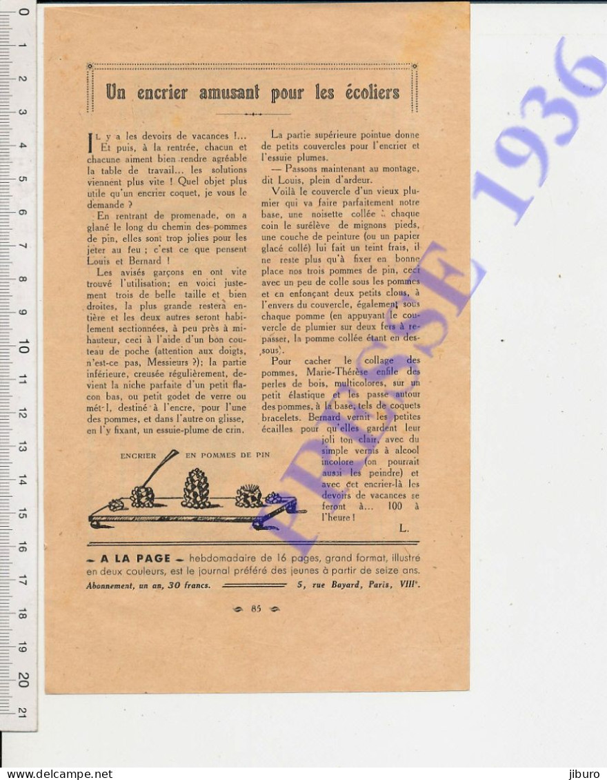 2vues 1936 Encrier En Pomme De Pin Pommes + Humour Dessin SIM Jeu Des Erreurs Piege Souris Paquebot Arrosoir Fumeur Pipe - Ohne Zuordnung