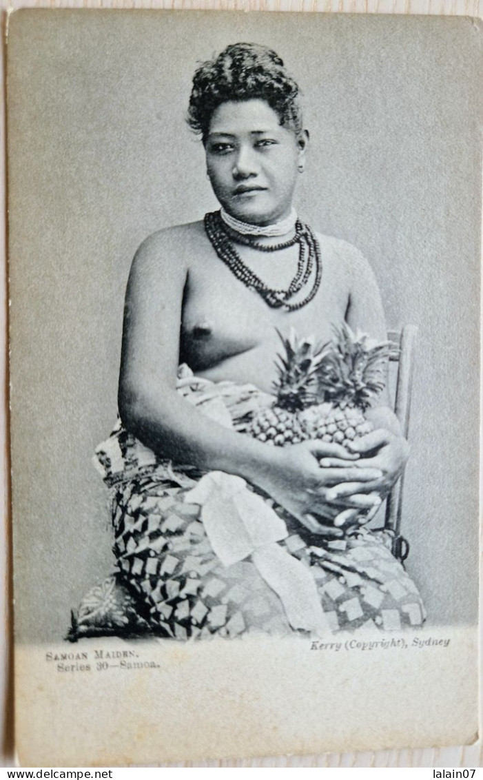 C. P. A. SAMOA: Samoan Maiden, Seins Nus, Young Woman With Pineapple, Topless, SUPERBE, Series 30 Samoa By Kerry Sydney - Samoa