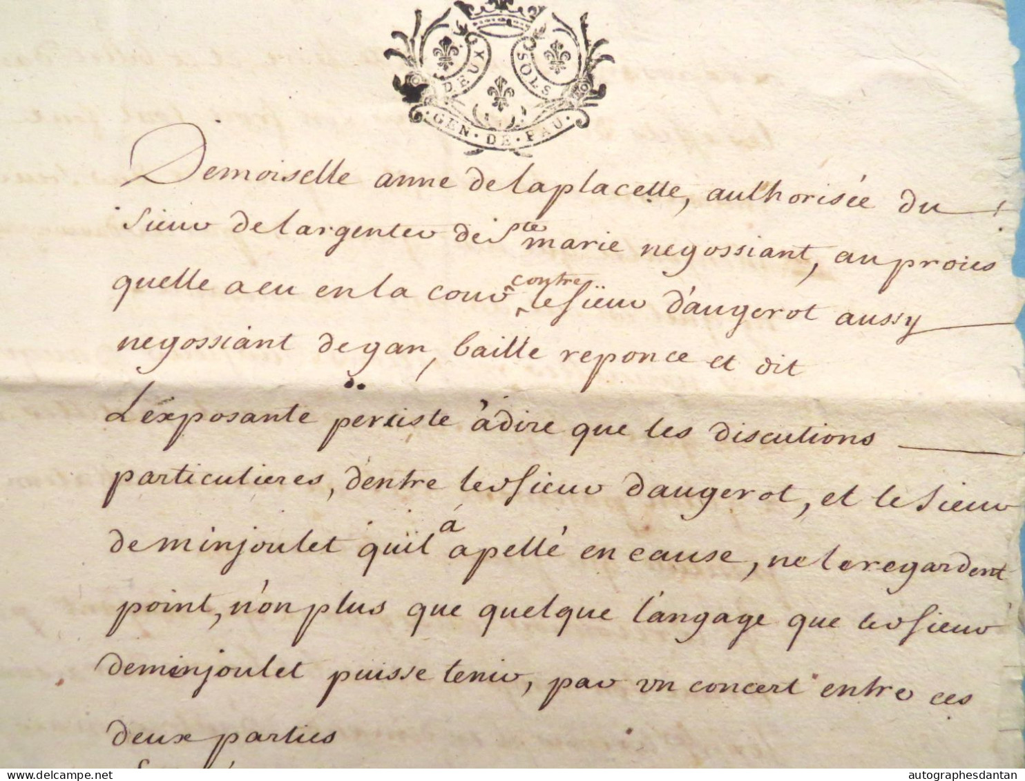 ● Généralité De Pau 1734 Anne De Laplacette - Menjoulet - Lasseube - Daugerot - Acte Manuscrit Cachet Basses Pyrénées - Cachets Généralité