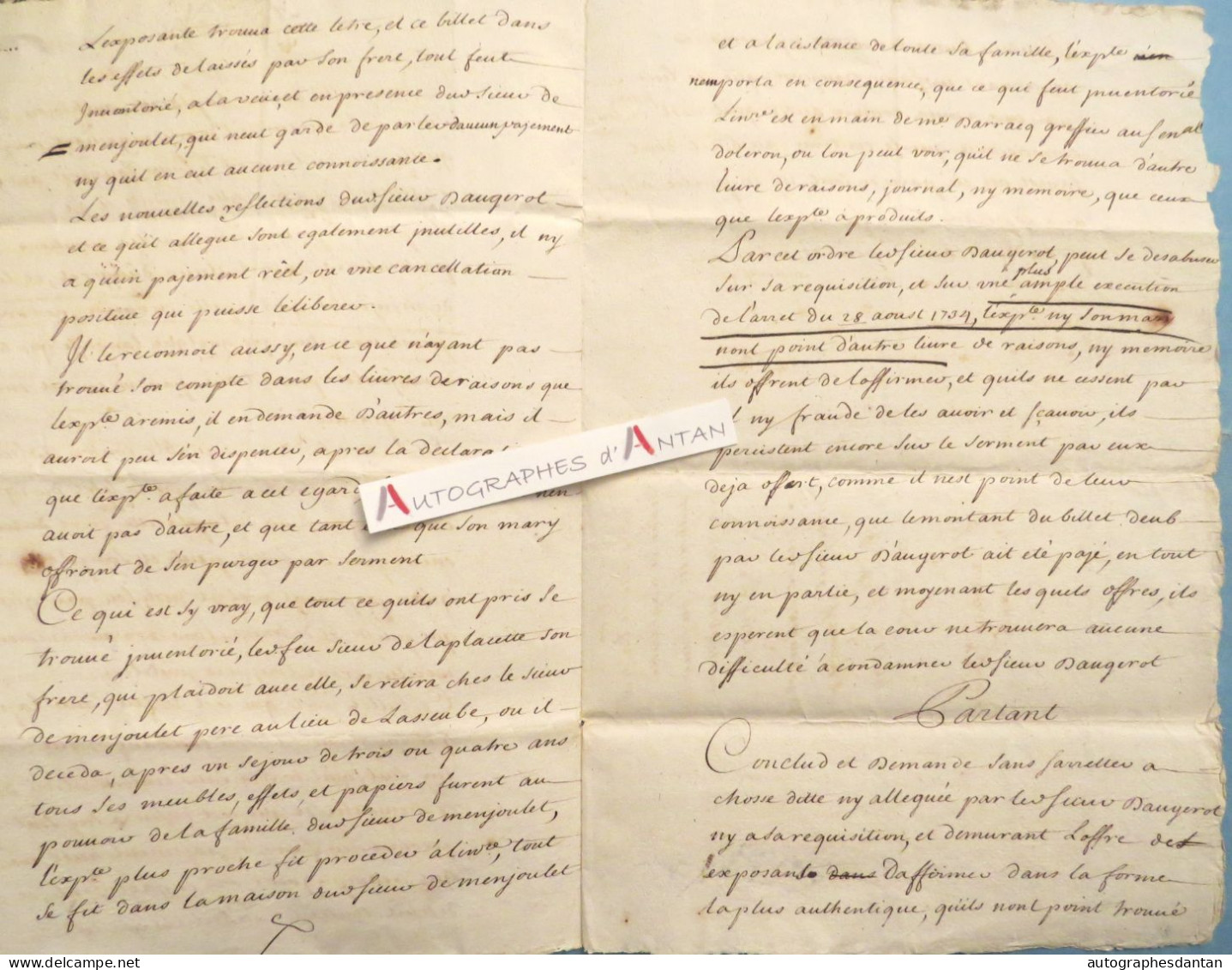 ● Généralité De Pau 1734 Anne De Laplacette - Menjoulet - Lasseube - Daugerot - Acte Manuscrit Cachet Basses Pyrénées - Seals Of Generality