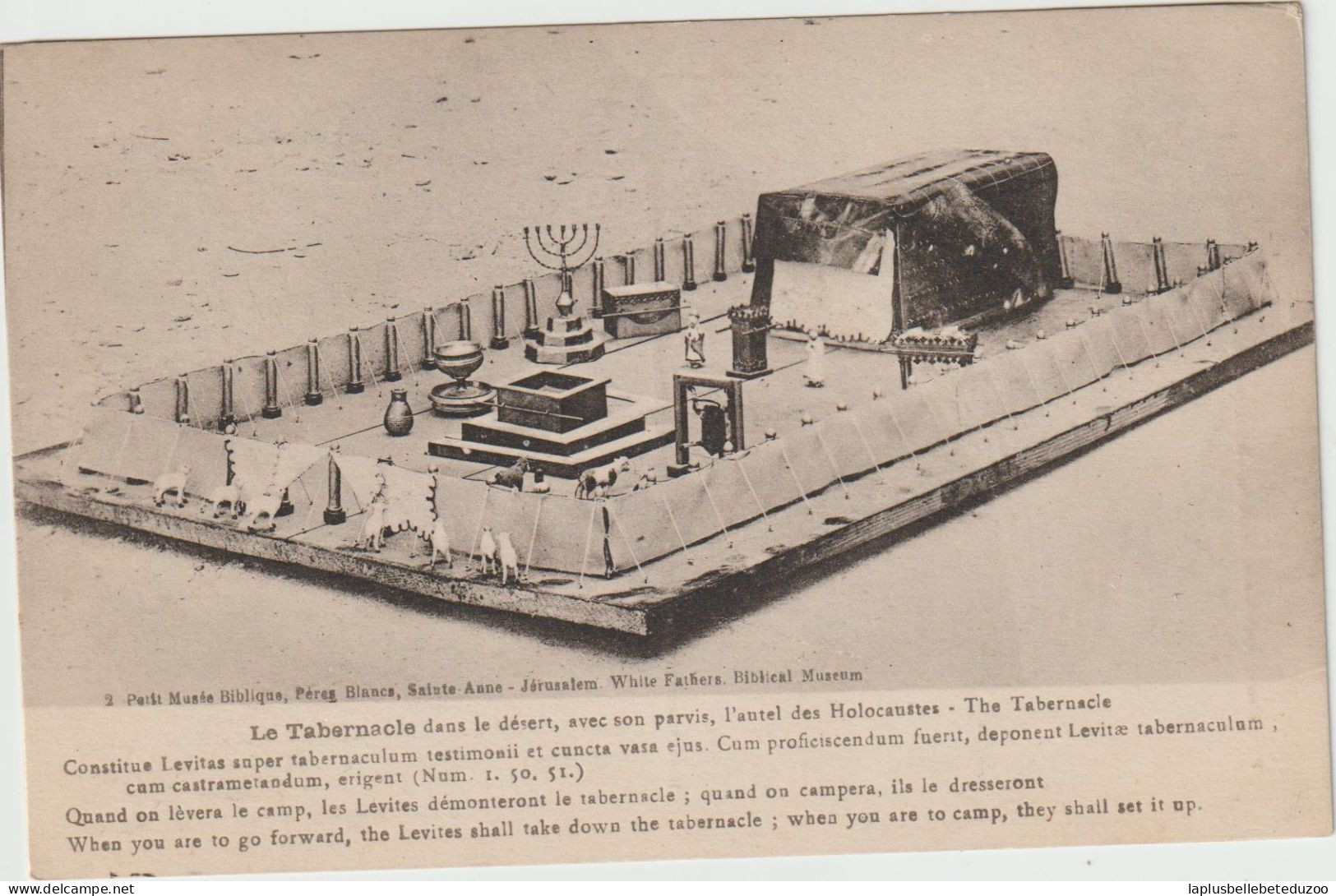 CPA - ISRAEL - JUDAICA - Le Tabernacle Dans Le Désert Avec Son Parvis , L'autel Des Holocaustes - Pas Courant - Israël