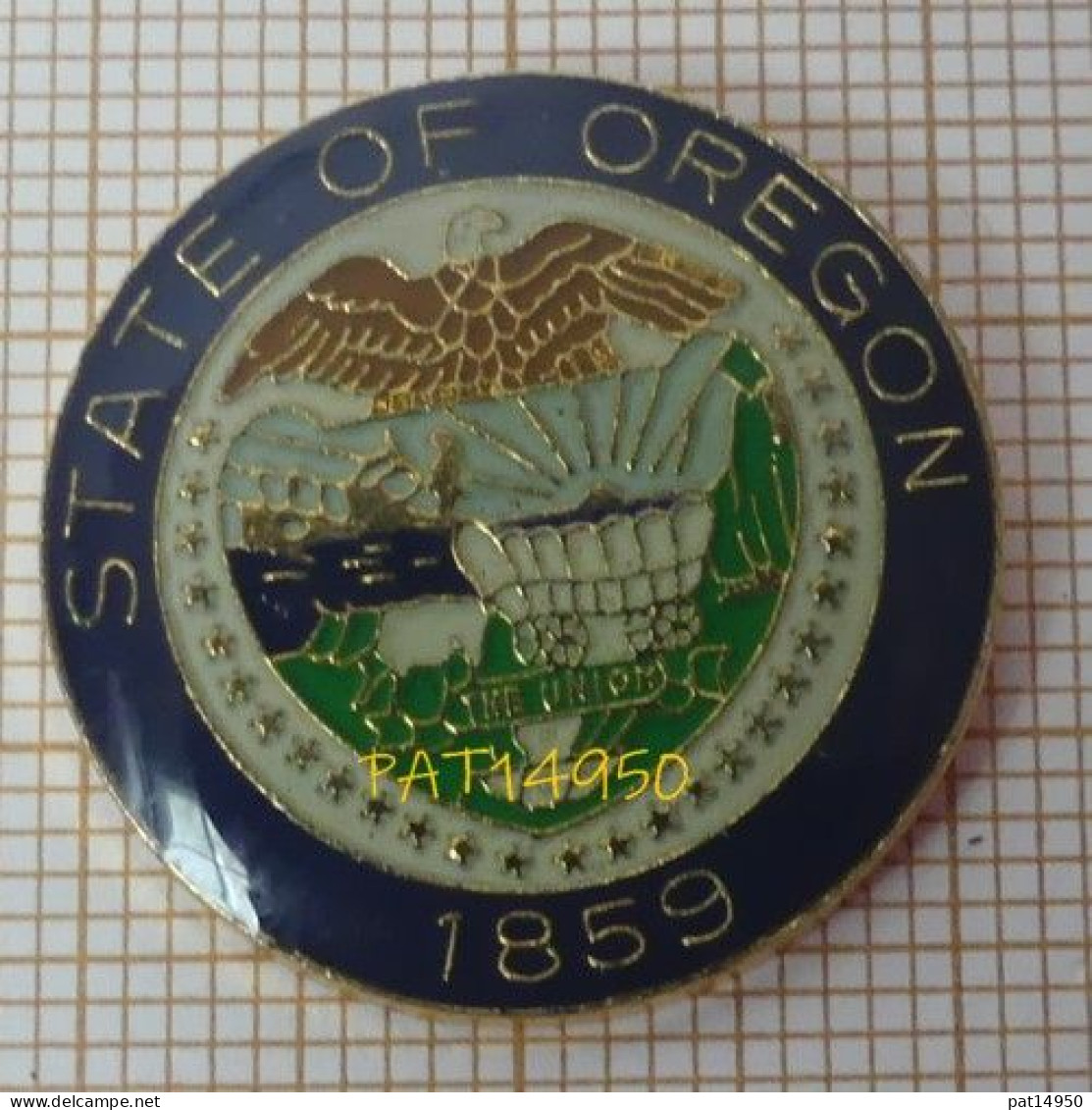 PAT14950 STATE OF OREGON 1859 ETAT Des USA AIGLE PYGARGUE CHARIOT Du FAR WEST - Villes