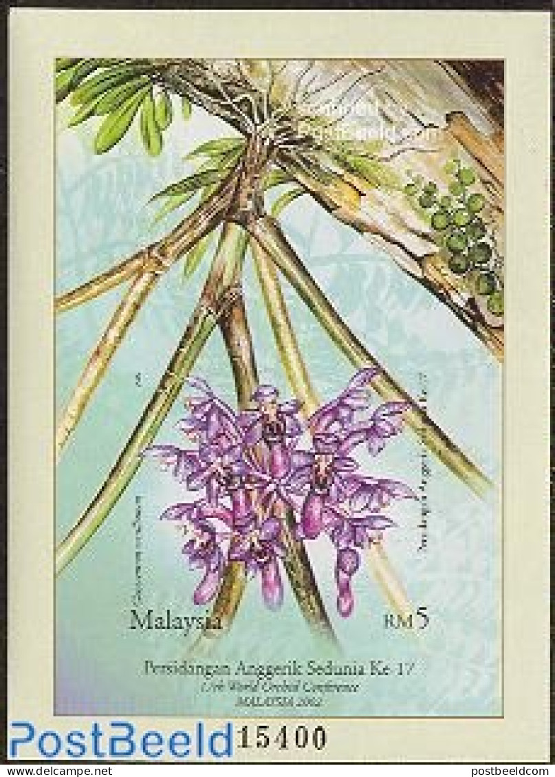 Malaysia 2002 Orchids S/s Imperforated, Mint NH, Nature - Flowers & Plants - Orchids - Autres & Non Classés