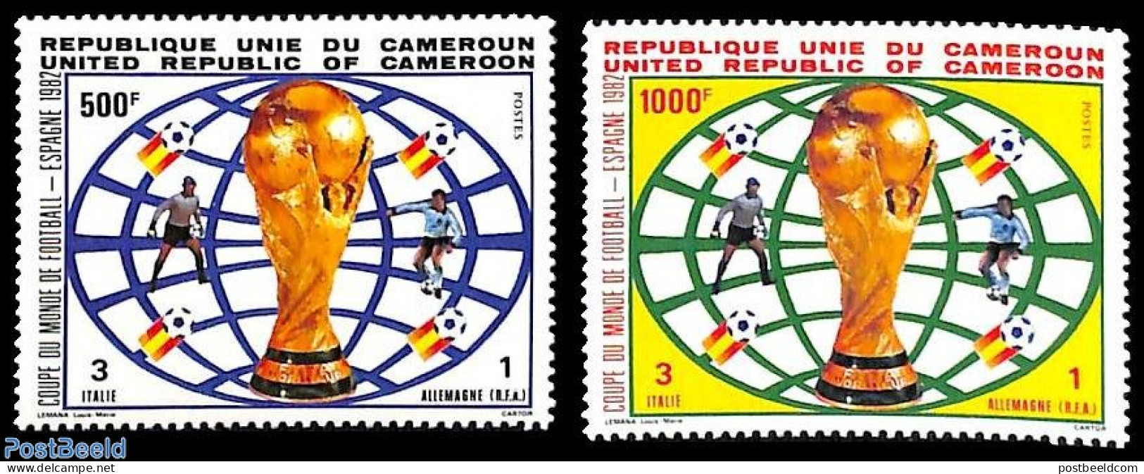 Cameroon 1982 Football Games Spain 2v, Mint NH, Sport - Football - Camerun (1960-...)