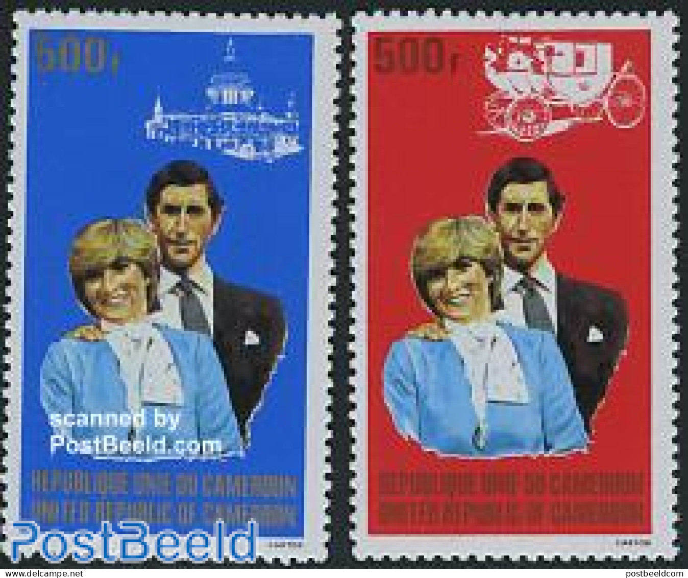 Cameroon 1981 Charles & Diana Wedding 2v, Mint NH, History - Charles & Diana - Kings & Queens (Royalty) - Königshäuser, Adel