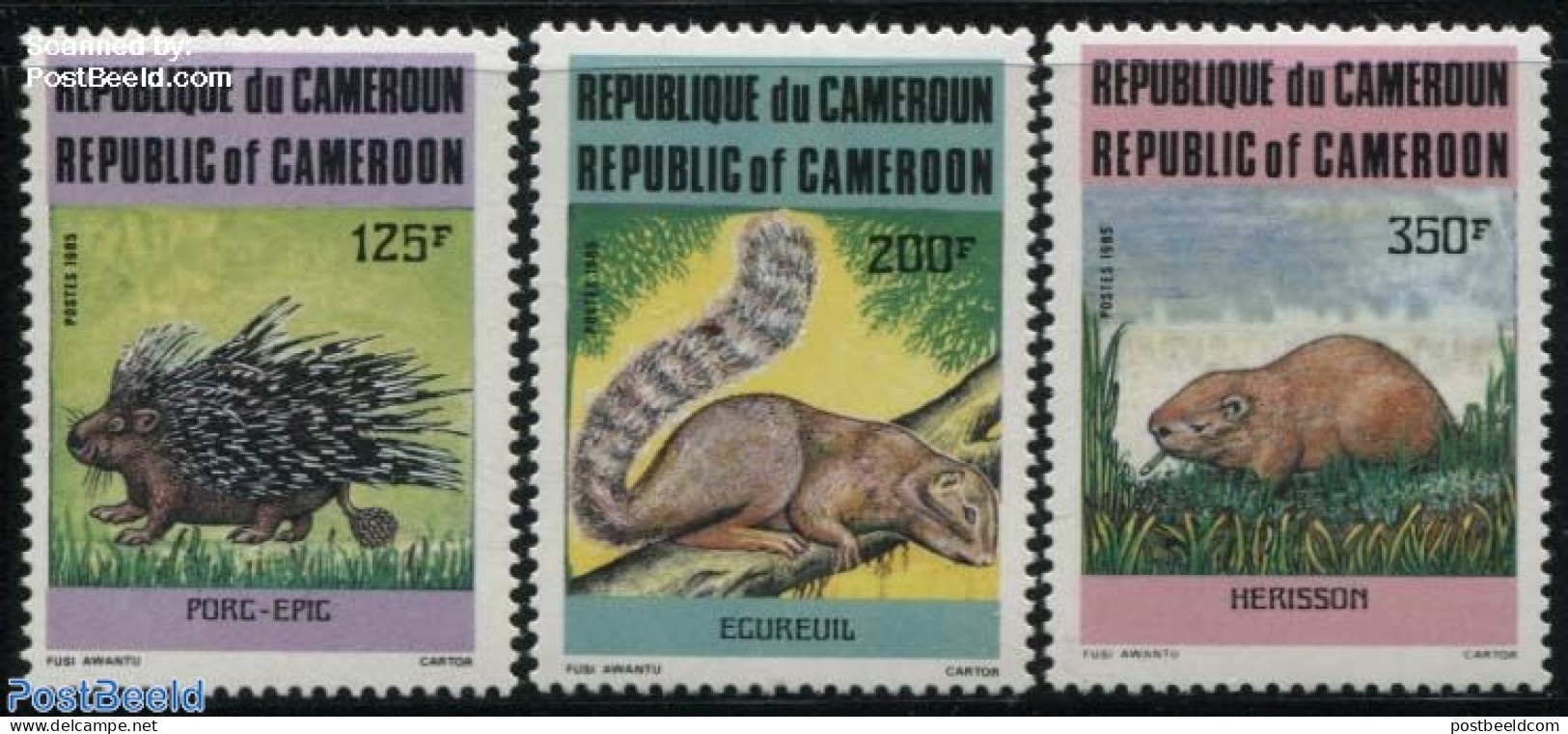 Cameroon 1985 Animals 3v, Mint NH, Nature - Animals (others & Mixed) - Camerun (1960-...)