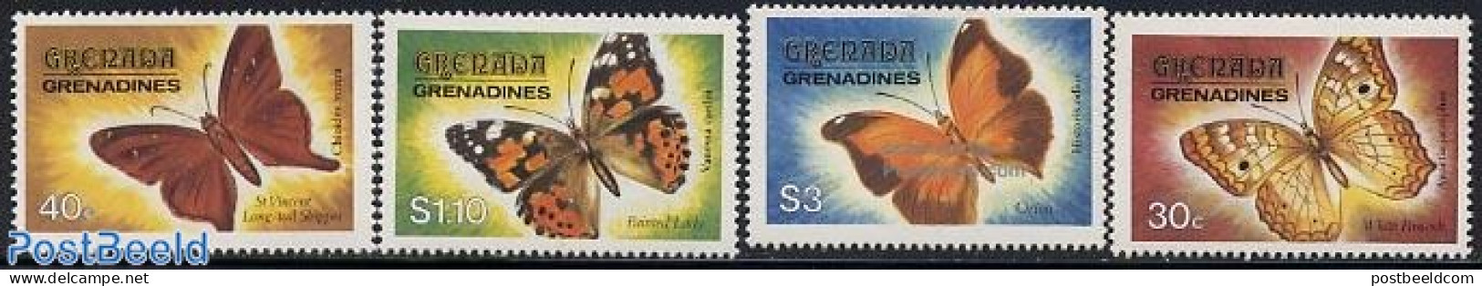 Grenada Grenadines 1982 Butterflies 4v, Mint NH, Nature - Butterflies - Grenade (1974-...)