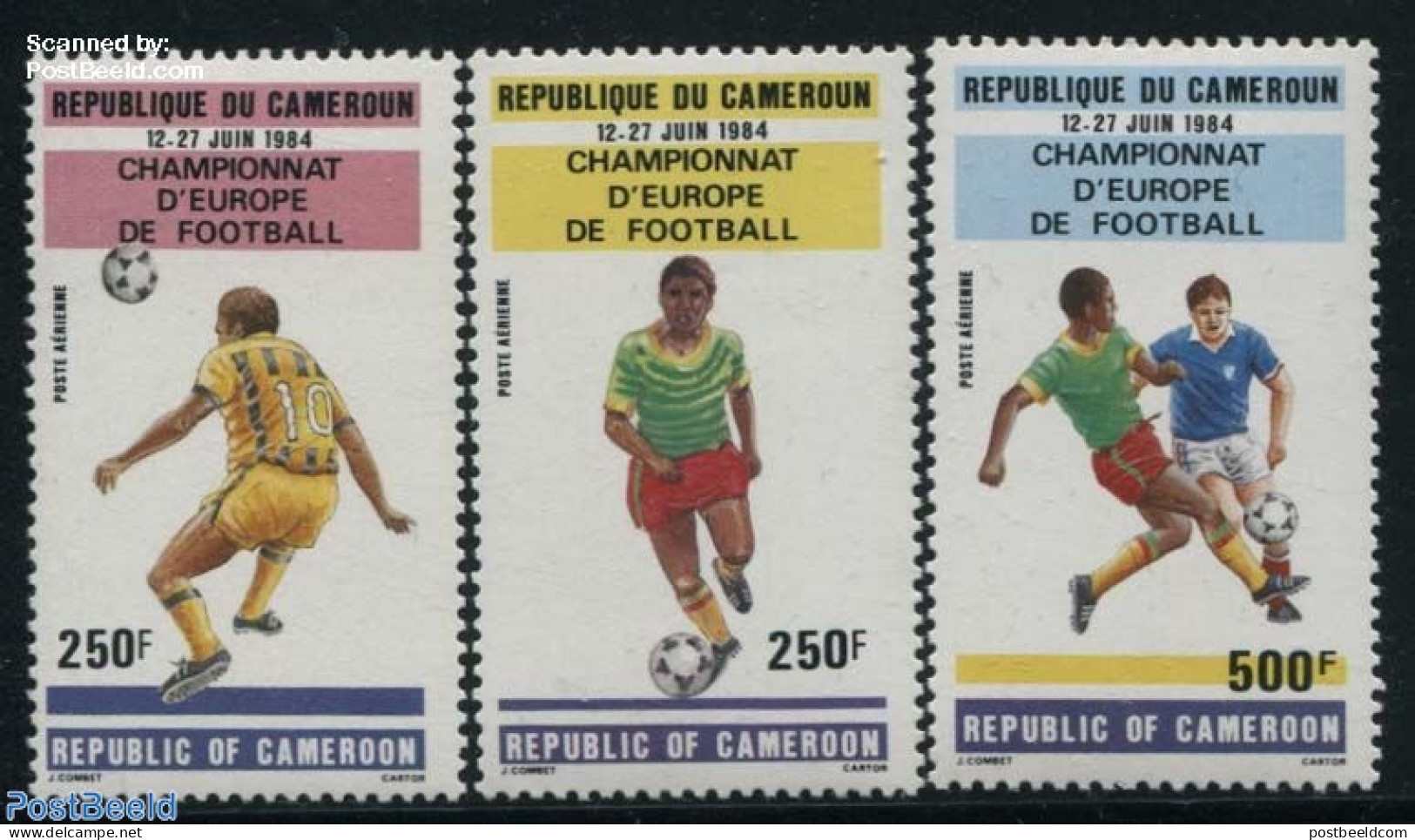Cameroon 1984 Football Games Europe 3v, Mint NH, Sport - Football - Cameroun (1960-...)