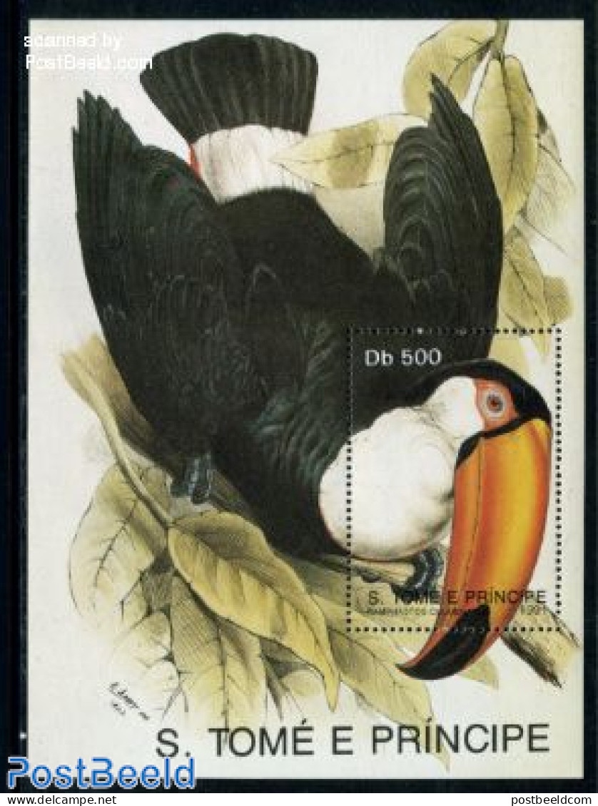 Sao Tome/Principe 1991 Tukan S/s, Mint NH, Nature - Birds - Toucans - Sao Tomé E Principe